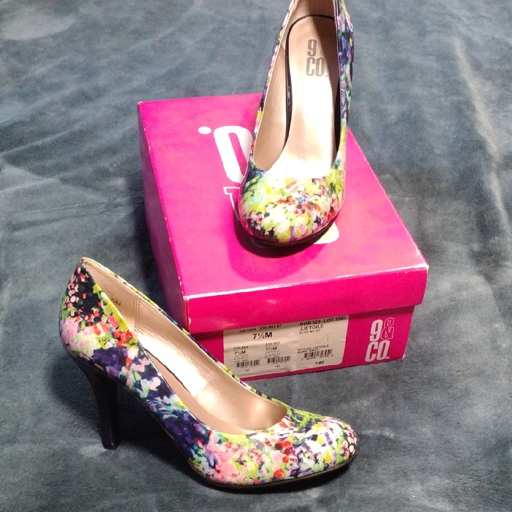 Women's Floral Heels - Multicolor